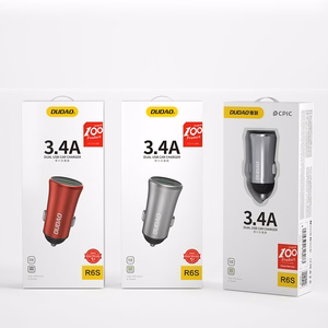 Dudao 3.4A aly-autolaturi 2x USB hopeinen (R6S silver)