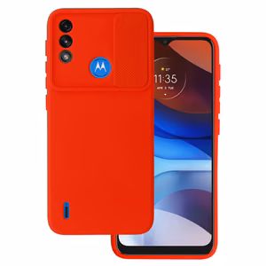 Camshield Soft Suojakuori Motorola Moto E7 Power/E7i Power:lle punainen