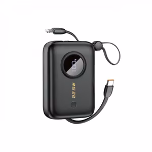 Varavirtalähde Dudao K14 musta 10000mAh (PD / QC3.0) + Type-C / Lightning kaapeli