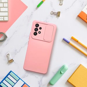 Suojakuori Samsung A14 5G / A14 4G:lle Slide vaaleanpunainen