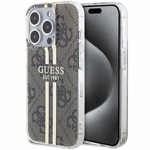 Guess suojakuori iPhone 15 Pro GUHCP15MH4PSEGW 4G Gold Stripe ruskea