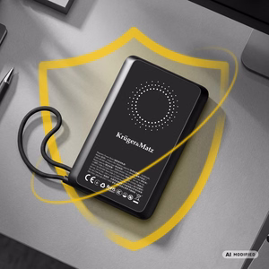 Kruger&Matz-varavirtalähde, 10000 mAh, Li-Polymer, QC ja PD, CCC-sertifioitu Aasian markkinoille