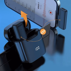 Langaton solmiomikrofoni USB-C latauskotelon kanssa S11 musta