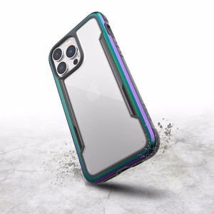X-Doria Raptic Shield suojakuori iPhone 14 Pro Max -laitteelle, alumiininen, pudotustestattu 3 m korkeudelta, helmiäishohtoinen
