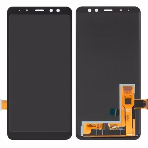 LCD näyttö Samsung A530 A8 (2018) kosketusnäytöllä musta OLED (todellinen koko)