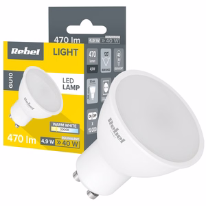 Rebel GU10 LED-lamppu, 5 W, 3000 K, 230 V