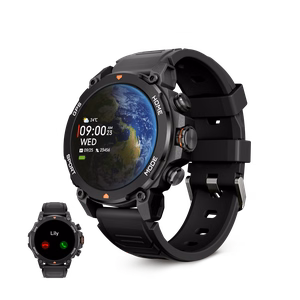 Ksix Smartwatch EXPLORER älykello, musta, GPS, 1.43" AMOLED, 5 ATM