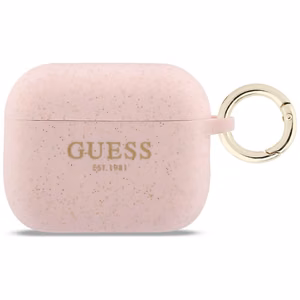 Guess Silicone Glitter Ring Case for AirPods Pro 3 Pink