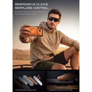 Supcase UB Grip Mag MagSafe -suojakuori iPhone 18 Pro / 17 Pro – oranssi