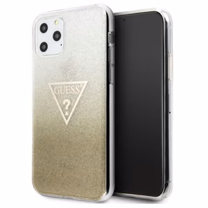 Guess GUHCN65SGTLGO iPhone 11 Pro Max kultainen/kultainen kova suojakuori Glitter Triangle
