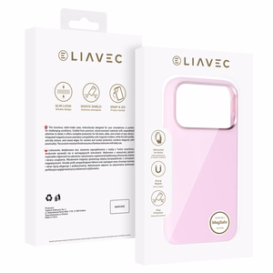 Liavec Silky -suojakuori metallisella kamerakehyksellä mallille iPhone 18 Pro Max/17 Pro Max, vaaleanpunainen