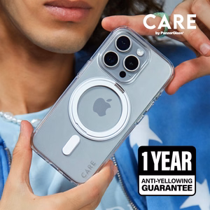 CARE by PanzerGlass Feature Kickstand suojakuori iPhone 16 Pro Max 6.9' hopea/hopea MagSafe 1328