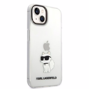 Karl Lagerfeld Ikonik Choupette suojakuori iPhone 14 Plus:lle - läpinäkyvä