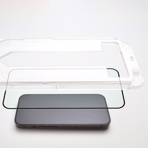 9H tempered glass with mounting frame for iPhone 14 Pro Max Wozinsky Premium Glass - black