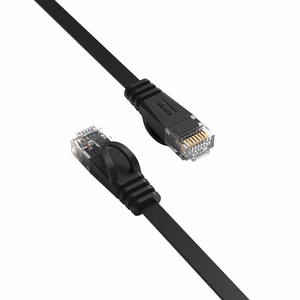 Orico PUG-C7B CAT7 10Gbps RJ45 Ethernet-verkkokaapeli internet LAN litteä 5m - musta