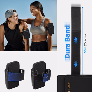 Tech-Protect M7 Universal Sport Armband Suojakuori - Musta ja Oranssi