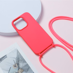 Hihnasuojakuori silikoninen Iphone 13 Pro Max:lle - design 1 vaaleanpunainen