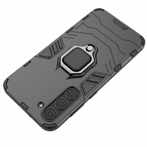 Ring Armor Suojakuori Samsung Galaxy S23+:lle panssaroitu magneettinen sormusjalusta musta