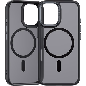 Benks Magnetic Mist Suojakuori metallikehyksellä iPhone 16 Plus:lle musta