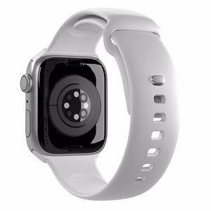 Puro Icon Silikoninen Hihna Apple Watch 42 / 44 / 45 / 49 mm:lle - Valkoinen (2 kpl)
