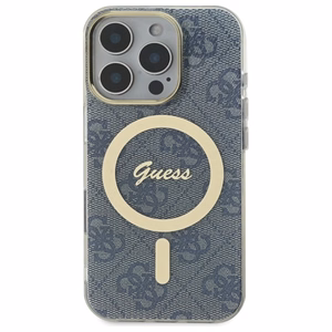 Guess IML 4G MagSafe Suojakuori iPhone 16 Pro Max:lle - Sininen