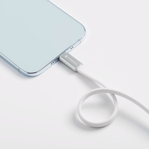 Kaapeli USB-C - USB-C Forcell F-Energy QC4.0 PD 3A 60 W Cafule Flat 1,2 m CCFN23 valkoinen