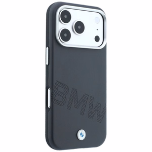 BMW-kotelo mallille IPHONE 18 Pro Max/17 Pro Max MagSafe-yhteensopiva (Sign Inclined Deboss Letters) (väri: harmaa)