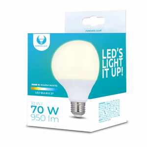 LED-polttimo E27 G95 10W 230V 3000K 950lm Forever Light