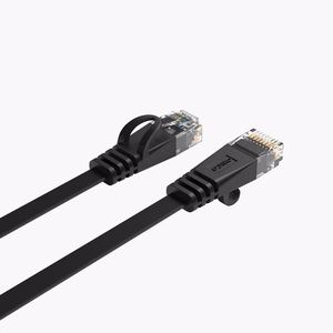 Orico PUG-C7B CAT7 10Gbps RJ45 Ethernet-verkkokaapeli internet LAN litteä 8m - musta