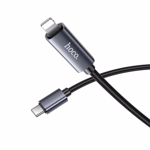 Hoco USB-C - Lightning -kaapeli PD 27W näytöllä 1 m X112 - musta