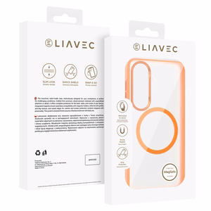 Liavec Soft Case Metal Frame for Samsung Galaxy S26 Plus orange
