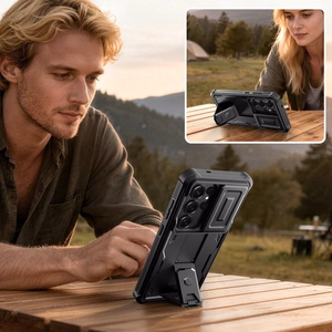 Tech-Protect Kevlar Cam+ -suojakuori Samsung Galaxy S26 Ultra:lle musta