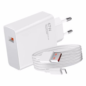 Laturi Xiaomi HyperCharge Combo 67W USB-A valkoinen BHR9465EU