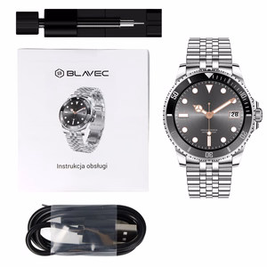 Blavec Smartwatch M-02 Business AMOLED Full Touch Voice Call (SWM02-S) hopeinen
