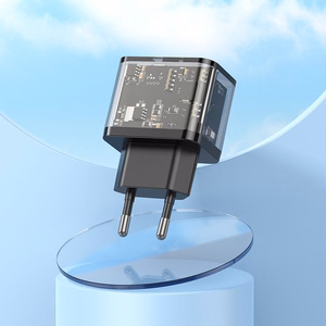 Puhelinlaturi Hoco USB A + USB C QC3.0 PD 3A 20W N34 läpinäkyvä
