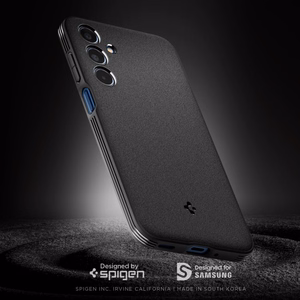 Spigen Essential SandBlast Suojakuori Samsung Galaxy M35 5G:lle - musta