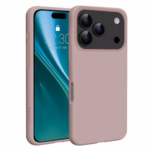 Etteri Silikoninen Mag Suojakuori iPhone 17 Pro -puhelimelle vaaleanvaaleanpunainen
