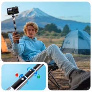 Tech-Protect GA100 Monopodi ja selfiekepit GoPro / DJI:lle - Musta