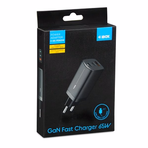 iBOX C-65 musta, GaN 65W -yleislaturi