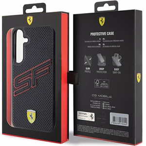 Ferrari Big SF perforoitu suojakuori Samsung Galaxy S24+:lle - musta