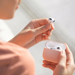 Uniq Lino Silikonikotelo AirPods 3:lle - harmaa