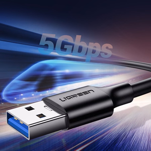 Ugreen US184 20882 USB-A 3.0 / USB-C 3A -kaapeli 1 m - musta