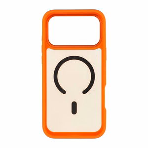 Suojakuori laitteelle iPhone 18 Pro Max / 17 Pro Max: Forcell F-Protect Smoke Hybrid Premium, MagSafe-yhteensopiva, väri: oranssi