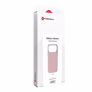Suojakuori iPhone 17 PRO:lle Forcell F-Protect Frame Premium yhteensopiva MagSafen kanssa vaaleanpunainen