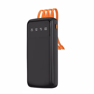 Dudao K6Pro universaali 10000mAh varavirtalähde USB, USB Type C, Lightning -kaapeleilla, musta (K6Pro-black)