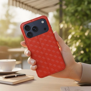 Flip case for iPhone 17 PRO / 18 PRO Cubic Book red