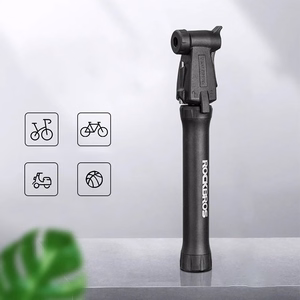 ROCKBROS TM-1701P 80 PSI minipyöräpumppu Presta- ja Schrader-venttiileille – väri: musta