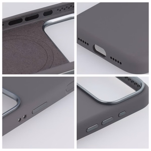 Kotelo mallille iPhone 18 Pro / 17 Pro Forcell F-Protect Frame Premium MagSafe-yhteensopiva (väri: harmaa)