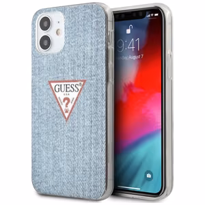 Guess GUHCP12SPCUJULLB iPhone 12 mini 5.4" sininen/vaaleansininen kovakotelo Jeans-mallisto