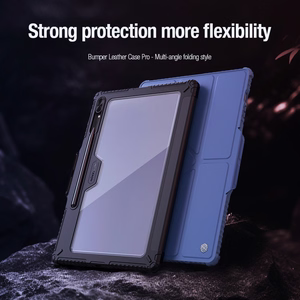 Nillkin Bumper Nahkainen Case Pro Suojakuori Samsung Galaxy Tab S9+:lle - musta
